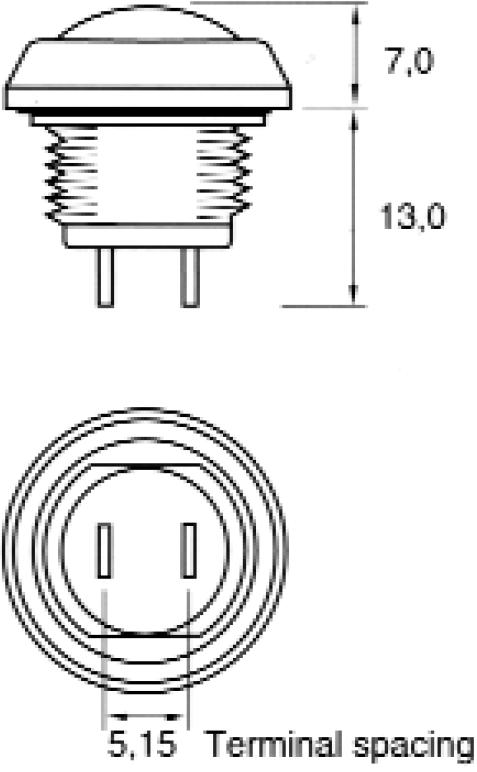 Arlin 59-Series switch dimensions