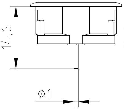 Side-on dimensions of 1241.2800 switch