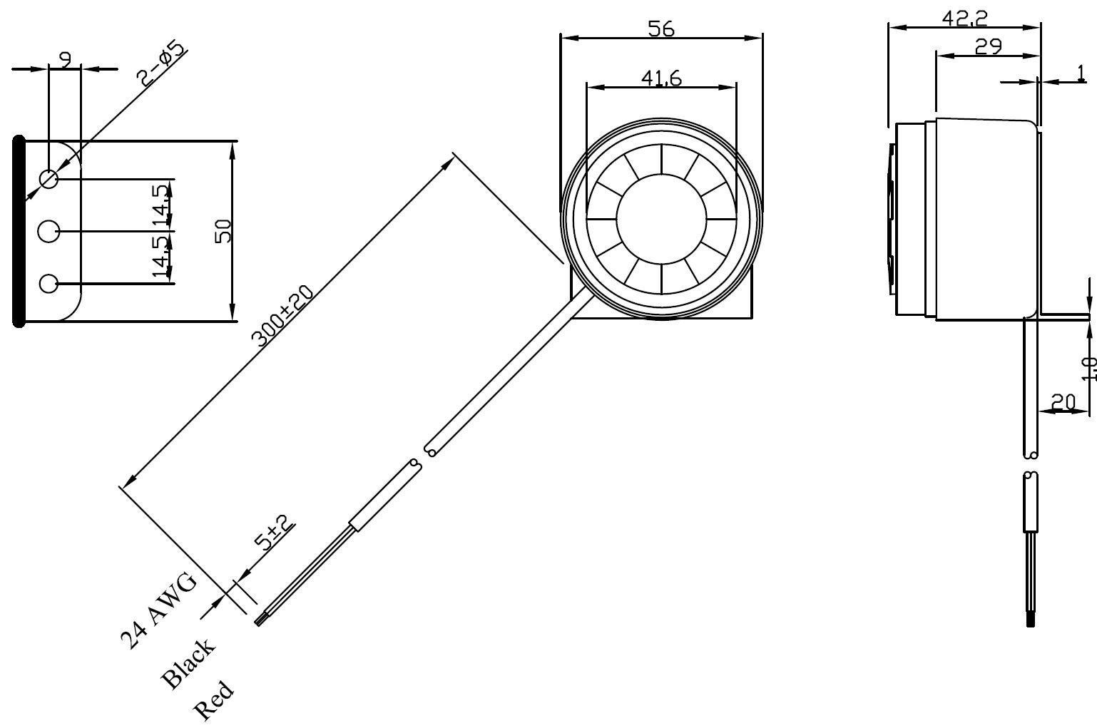 Dimensions image for Arlin ASP840 24V Siren